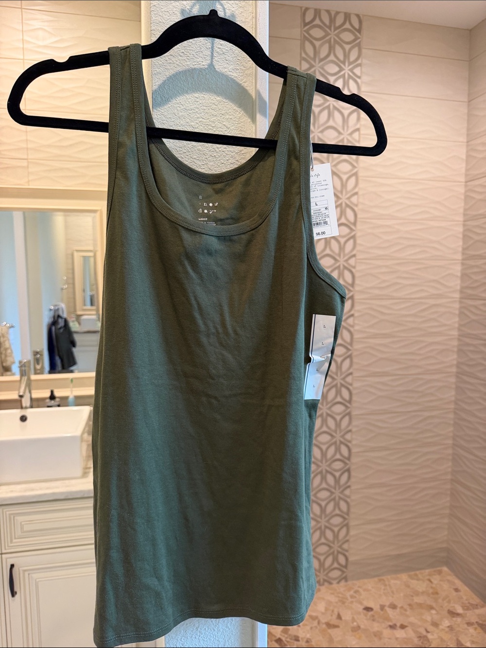 a new day Olive Green Scoop Neck Tank Top